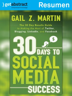 cover image of 30 días para el éxito en medios de comunicación social (resumen)